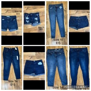 ‼️SALE‼️LOT OF WOMENS JEANS/JESN SHORTS
